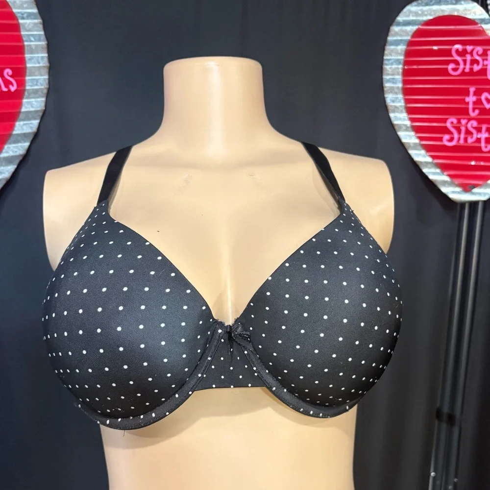 Ellen Tracy Black and White Dot Bra - Picture 1 of 2